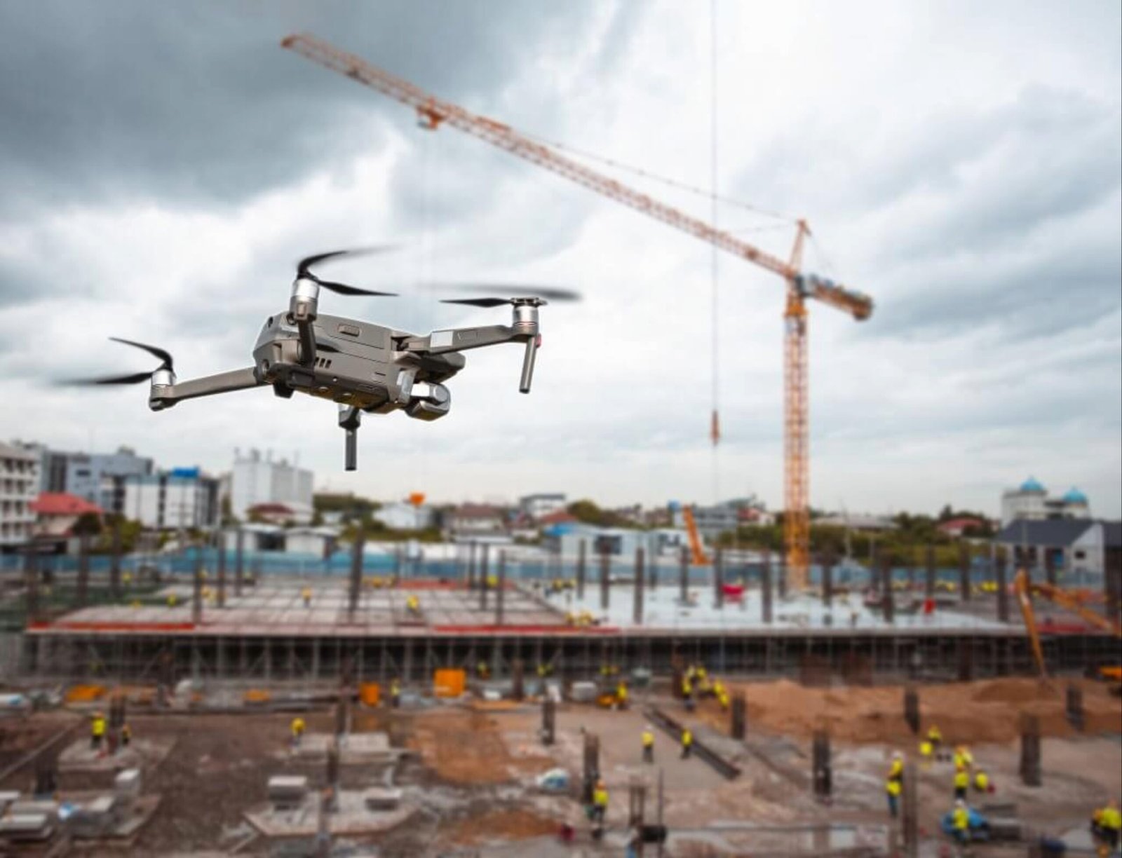Construction progress monitoring with drones on an active Alberta jobsite.
